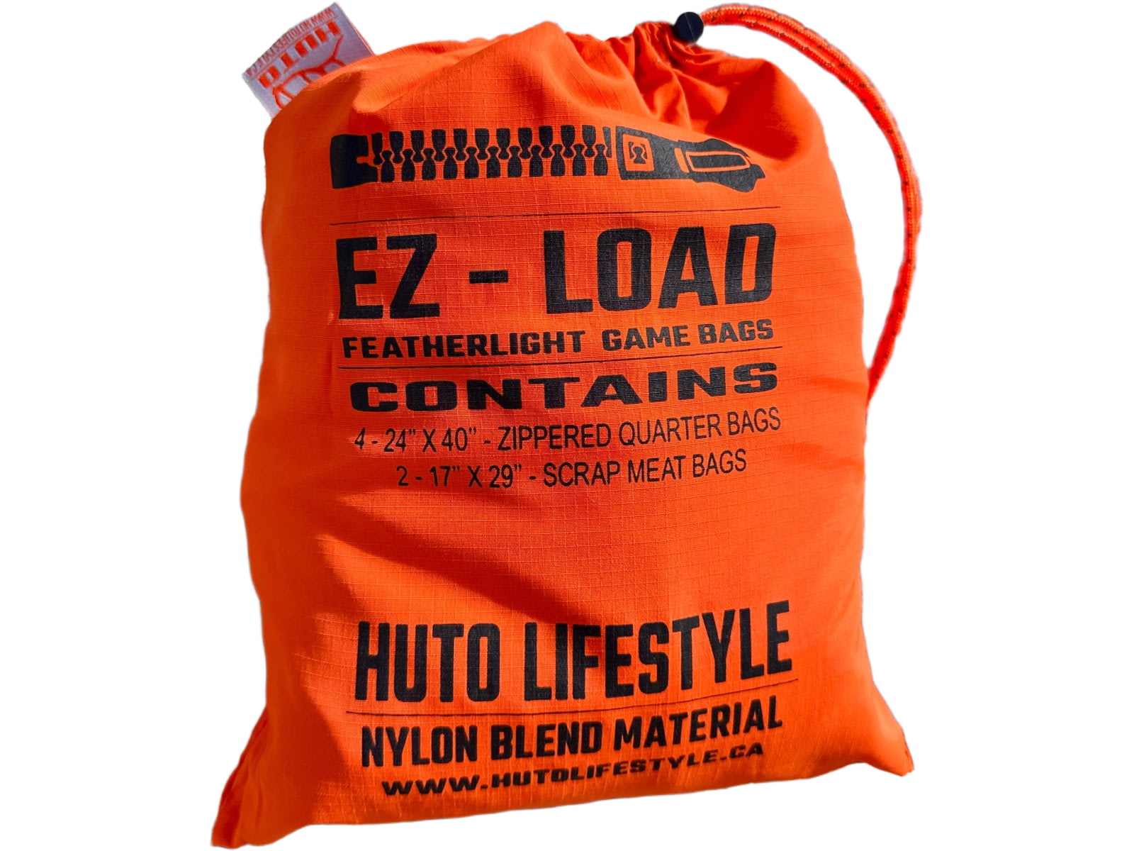 Huto Lifestyle EZ-LOAD Game Zipper Bag Set 6 Bag Set Orange GM-BG-EZLOAD