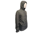 Huto Lifestyle Fuzzy Fleece Hoodie w/Nylon Outer Shell Grey Large FUZYFLCE-HDIE-GRY-L