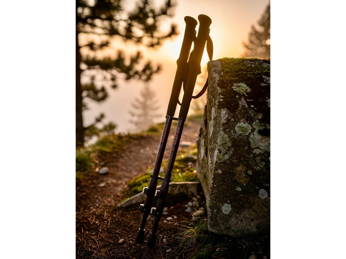 Huto Lifestyle Grinder Backcountry 3K Carbon Fiber Trekking Pole Black