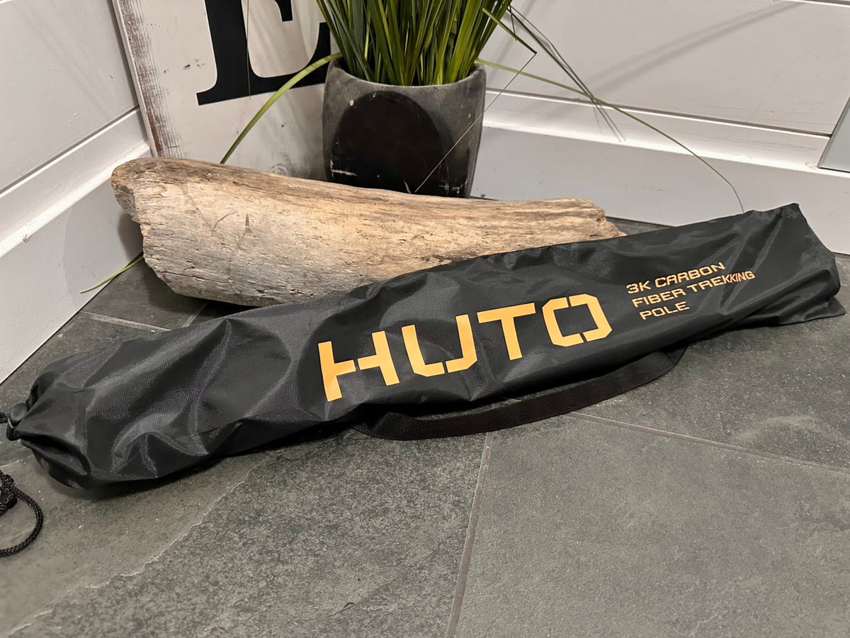 Huto Lifestyle Grinder Backcountry 3K Carbon Fiber Trekking Pole Black