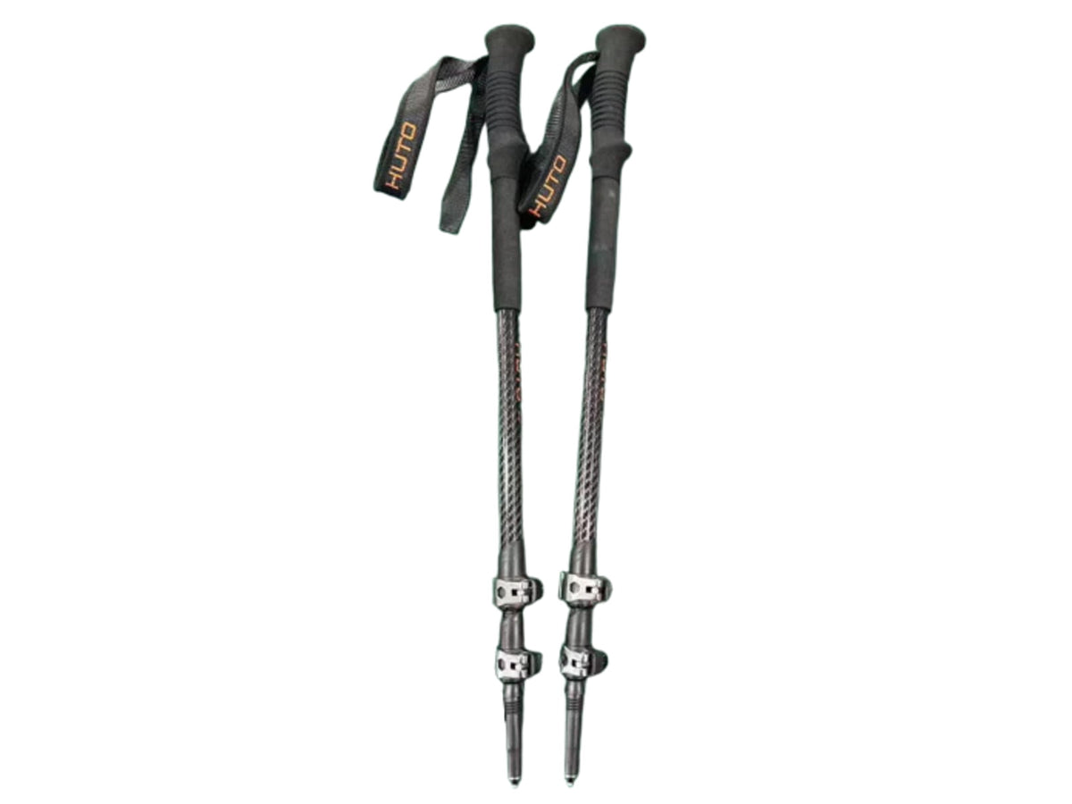 Huto Lifestyle Grinder Backcountry 3K Carbon Fiber Trekking Pole Black