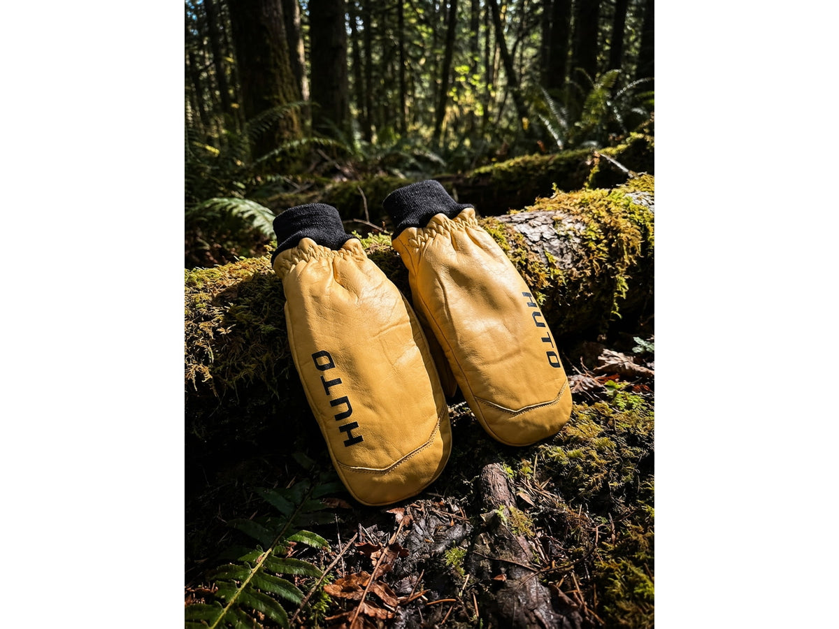 Huto Lifestyle Sherpa Lined Leather Mitten Glove Beige/Brown Extra Large Sherpa-Lthr-Mitten-XL