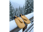 Huto Lifestyle Sherpa Lined Leather Mitten Glove Beige/Brown Extra Large Sherpa-Lthr-Mitten-XL