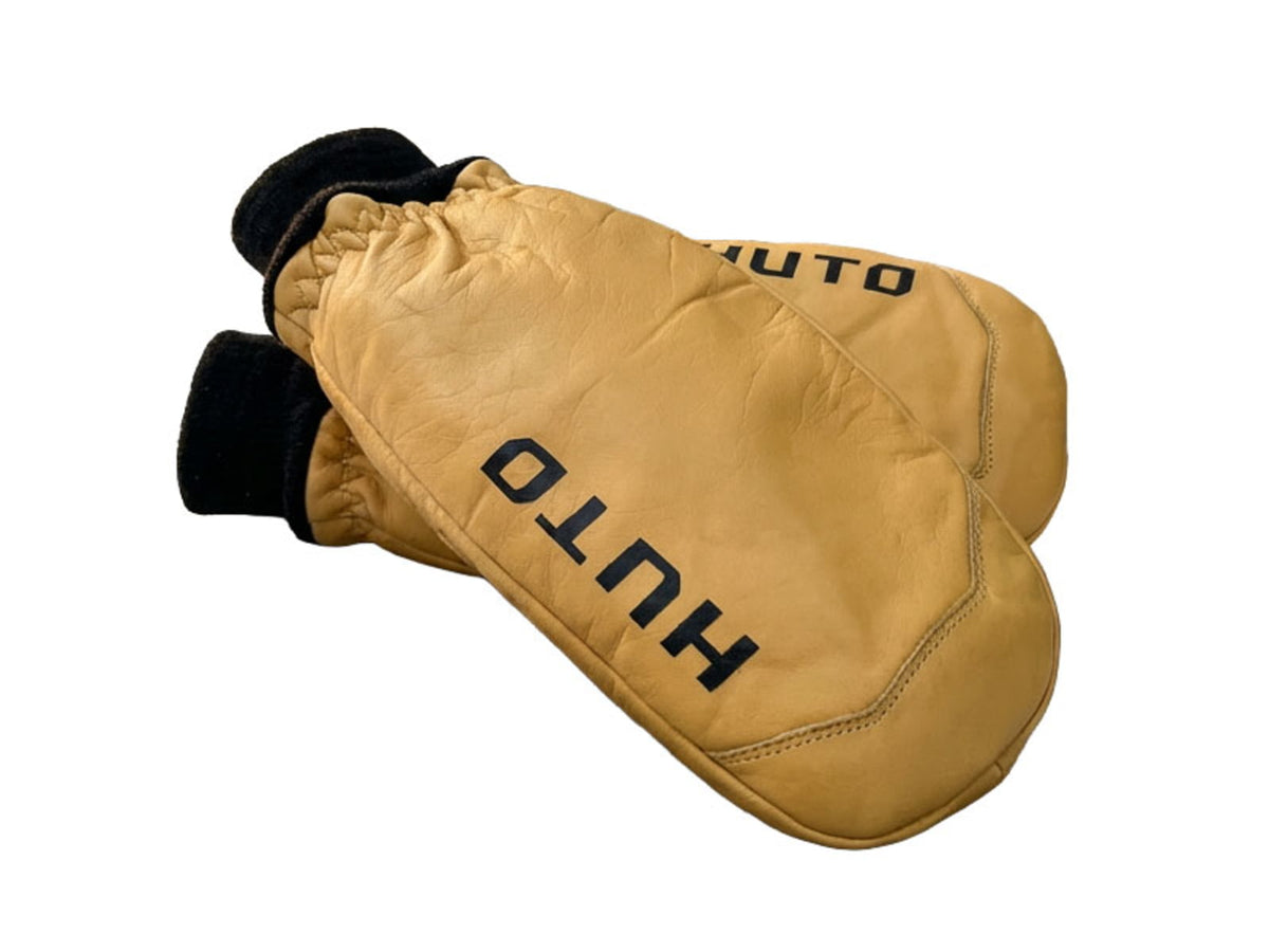 Huto Lifestyle Sherpa Lined Leather Mitten Glove Beige/Brown Extra Large Sherpa-Lthr-Mitten-XL