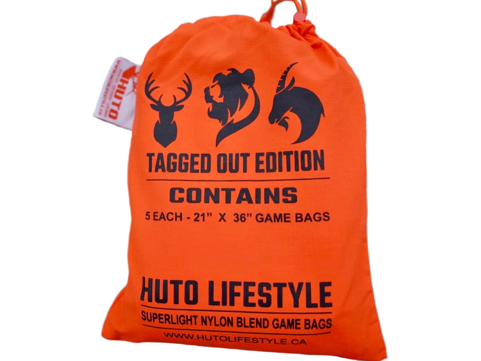 Huto Lifestyle Tagged Out Game Bag Set 5 Bag Set w/Reflective logo Orange GM-BG-TAGOUT