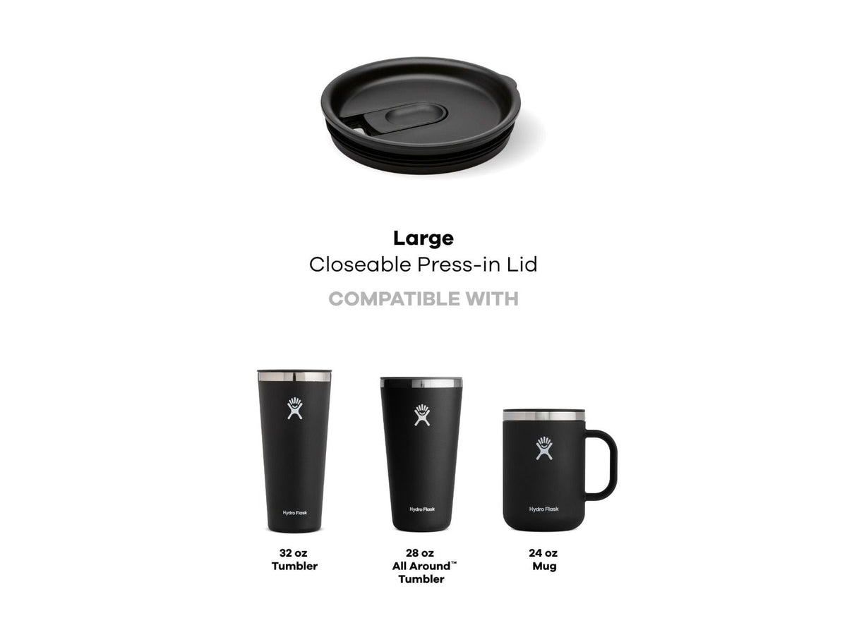 Hydro Flask Closeable Press-In Lid Black Large