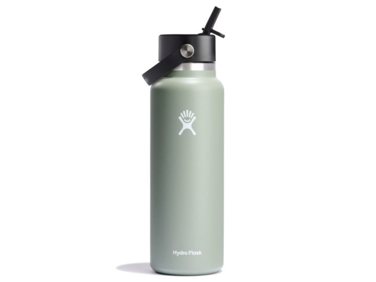 Hydro Flask Wide Mouth Insulated Water Bottle W/ Flex Straw Cap Agave - W40BFS374