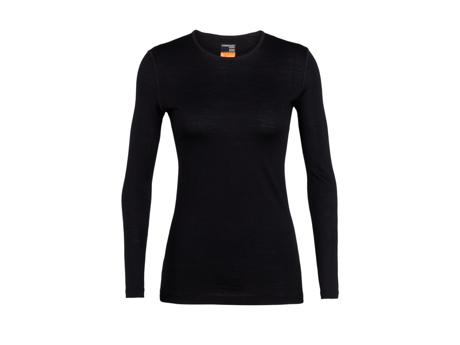 Icebreaker Merino 200 Oasis LS Crewe - Women's Black Small