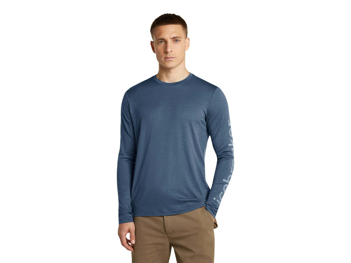 Icebreaker Merino 150 Tech Lite Long Sleeve IB Vertical Tee - Men's