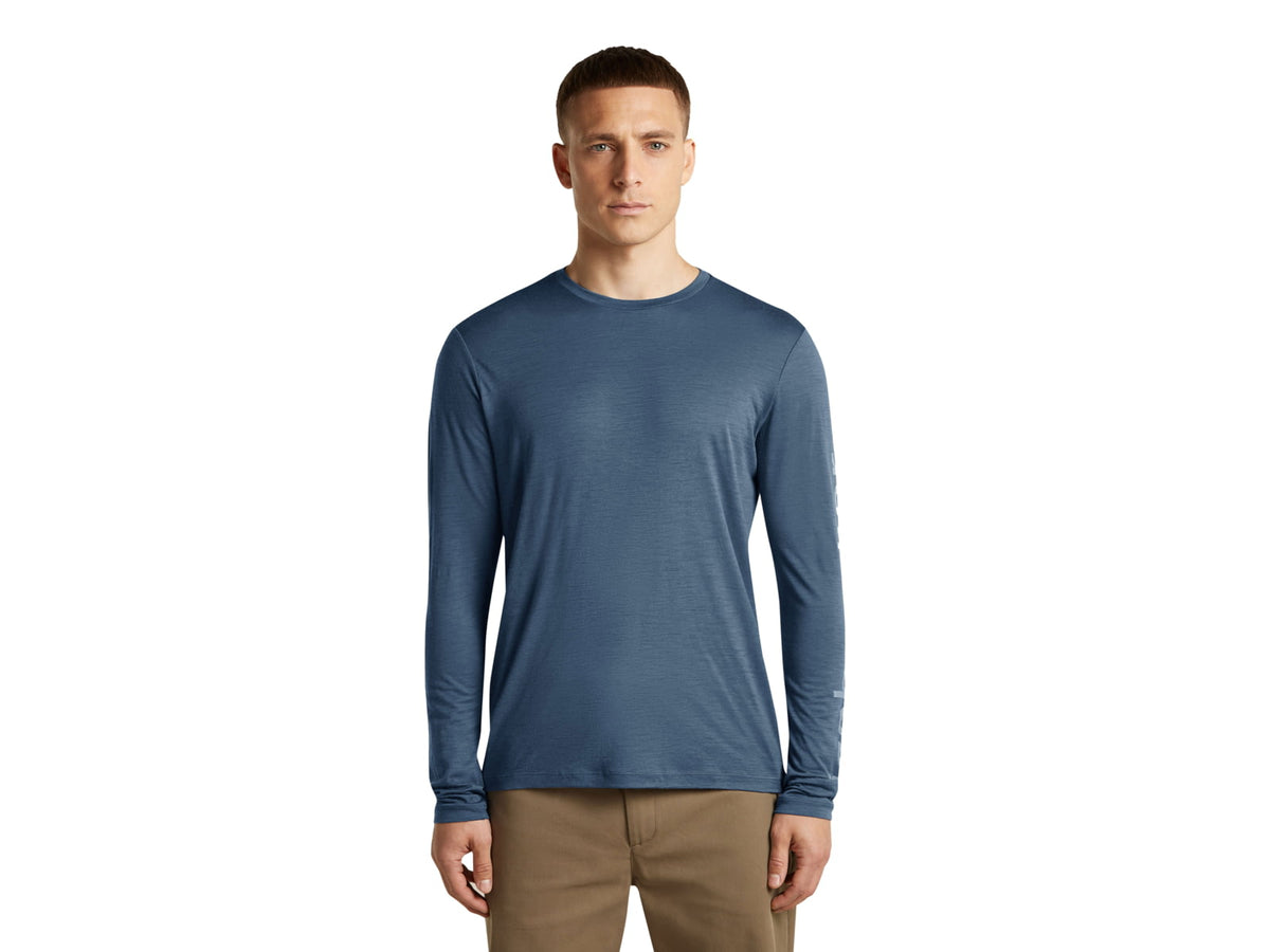 Icebreaker Merino 150 Tech Lite Long Sleeve IB Vertical Tee - Men's