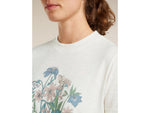 Icebreaker Merino 150 Tech Lite Short Sleeve Crop NZ Flora T-Shirt - Women's Ecru Heather