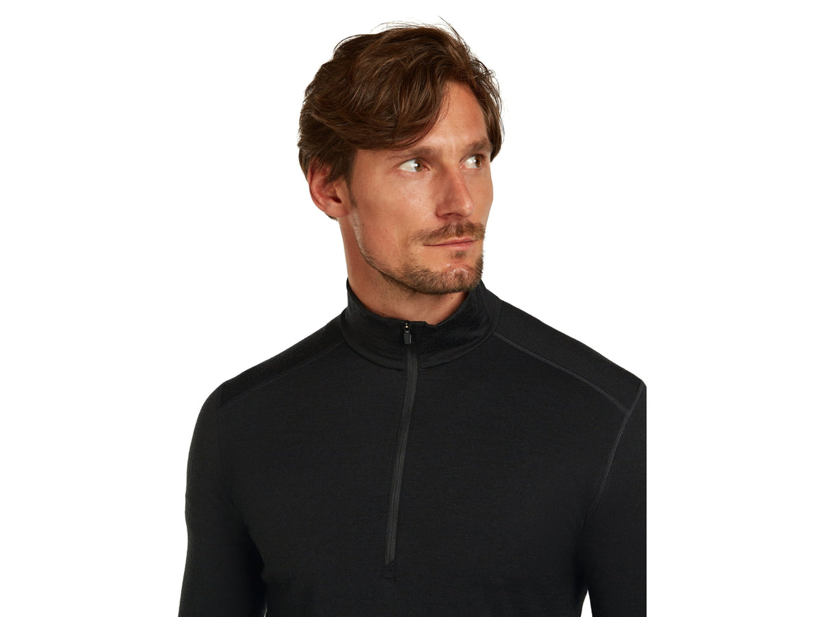 Icebreaker Men Merino 200 Oasis LS Half Zip Black M