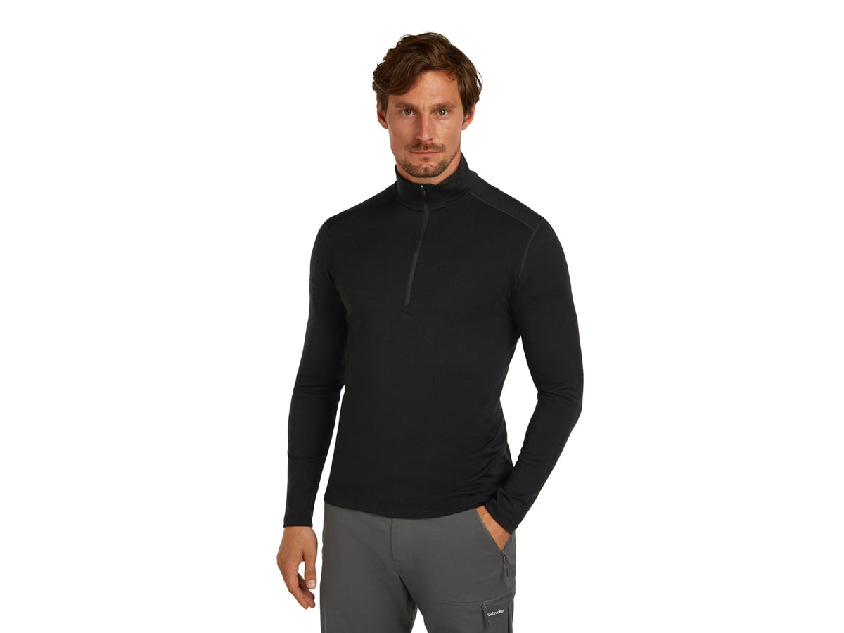 Icebreaker Men Merino 200 Oasis LS Half Zip Black M