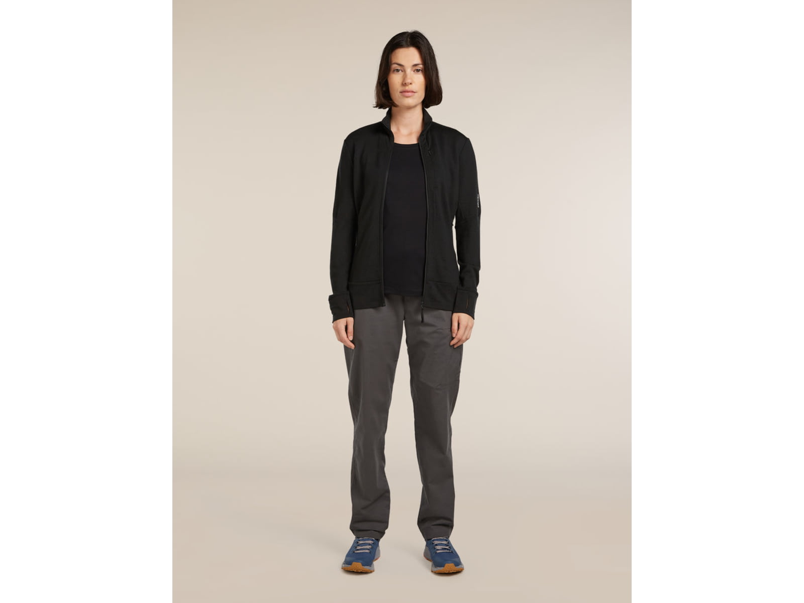 Icebreaker Merino 260 Quantum Long Sleeve Zip Jacket - Women's Black