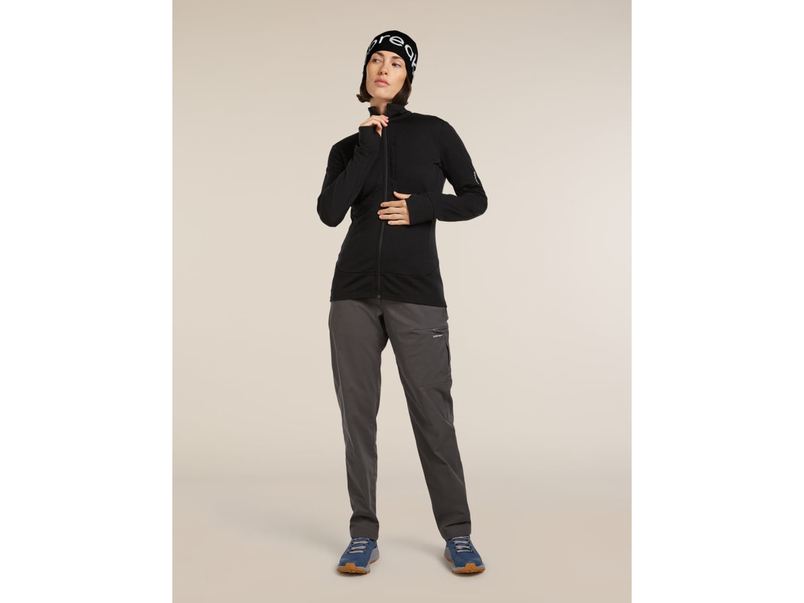 Icebreaker Merino 260 Quantum Long Sleeve Zip Jacket - Women's Black