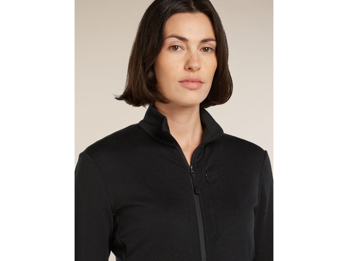 Icebreaker Merino 260 Quantum Long Sleeve Zip Jacket - Women's Black