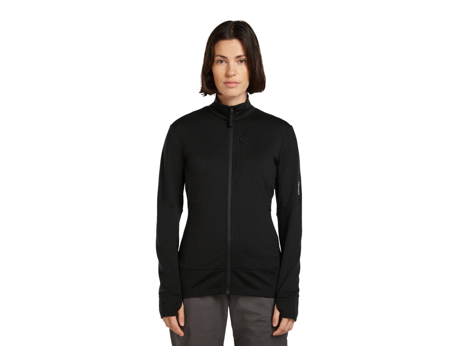 Icebreaker Merino 260 Quantum Long Sleeve Zip Jacket - Women's Black