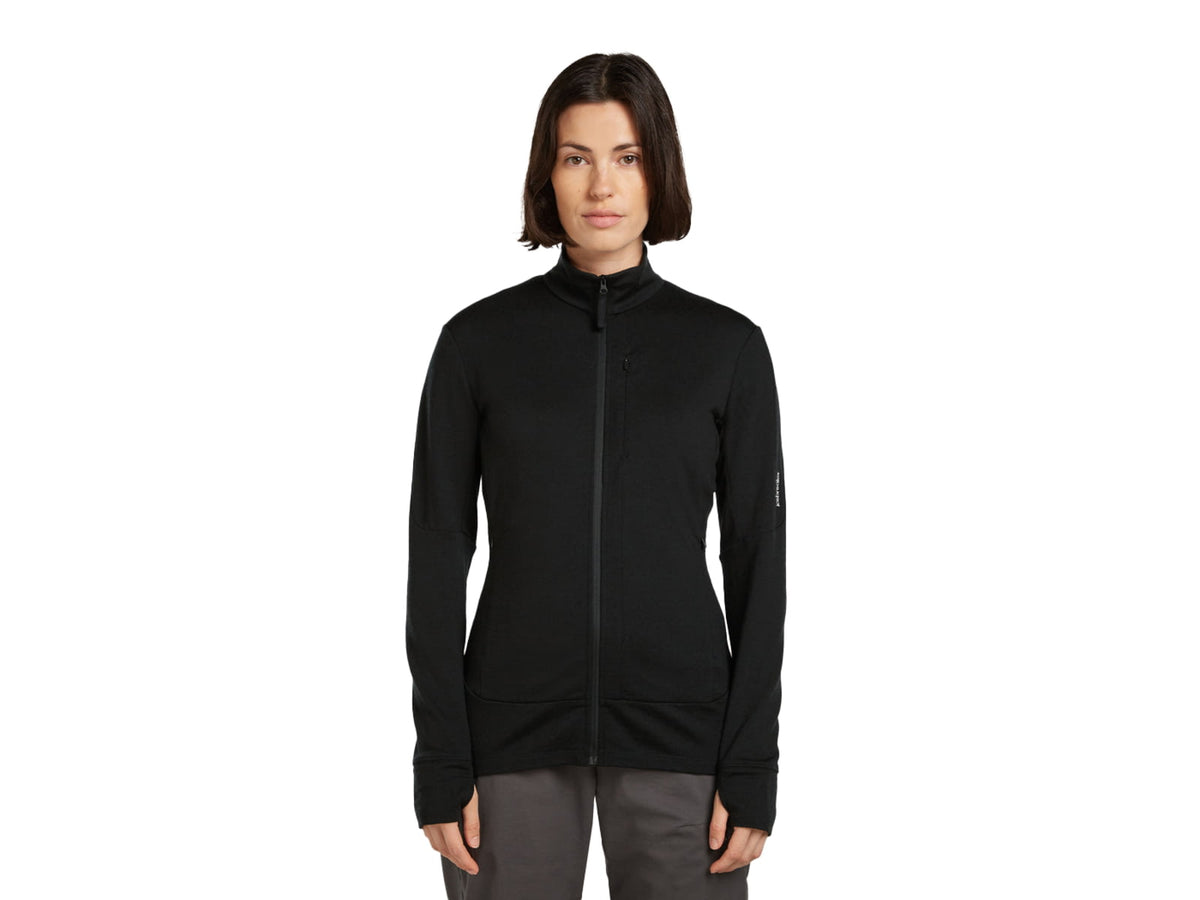 Icebreaker Merino 260 Quantum Long Sleeve Zip Jacket - Women's Black