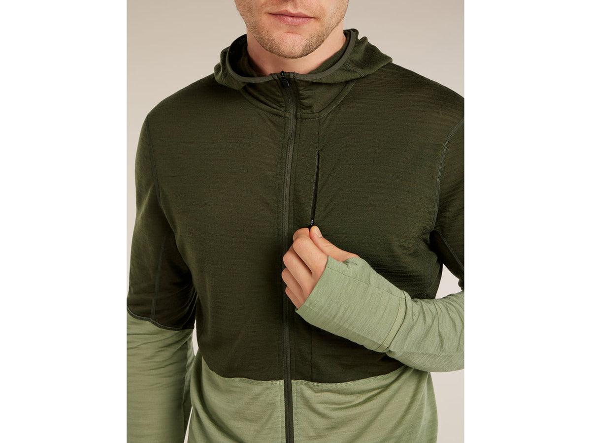 Icebreaker Merino Blend 200 RealFleece Descender Long Sleeve Zip Hoodie - Men's