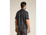 Icebreaker Merino 125 Cool-Lite Steveston SS Shirt Plaid - Men's Obsidian/Black Small