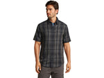 Icebreaker Merino 125 Cool-Lite Steveston SS Shirt Plaid - Men's Obsidian/Black Small