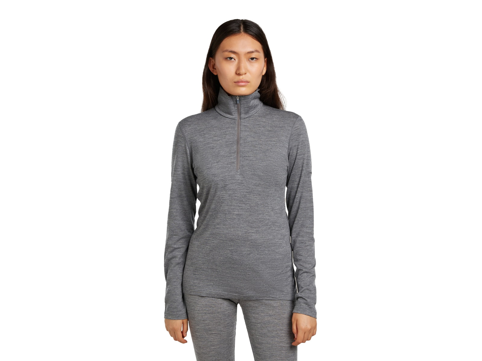 Icebreaker Merino 200 Oasis Long Sleeve Half Zip Thermal Top - Women's Gritstone HTHR