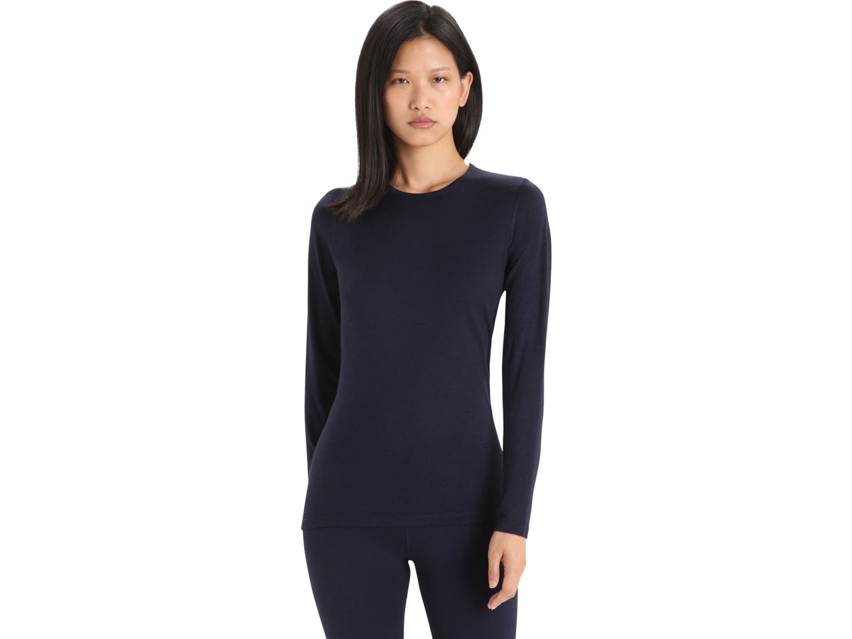 Icebreaker Merino 200 Oasis LS Crewe - Women's Black Small