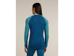 Icebreaker Merino 200 ZoneKnit Long Sleeve Crew Thermal Top - Men's Atlantis/Topaz/CB