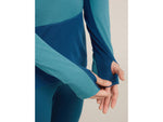 Icebreaker Merino 200 ZoneKnit Long Sleeve Crew Thermal Top - Men's Atlantis/Topaz/CB