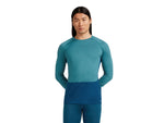 Icebreaker Merino 200 ZoneKnit Long Sleeve Crew Thermal Top - Men's Atlantis/Topaz/CB