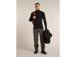 Icebreaker Merino 200 ZoneKnit Long Sleeve Half Zip Thermal Top - Men's Black Large