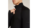 Icebreaker Merino 200 ZoneKnit Long Sleeve Half Zip Thermal Top - Men's Black Large