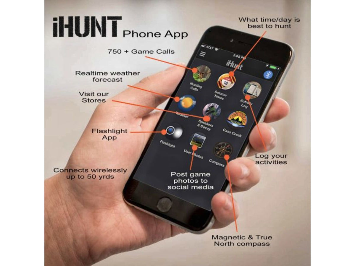 iHunt Ultimate Hunting Game Call App/Bluetooth Speaker Combo EDIHGC