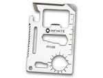Infinite Product Solutions 11 In 1 Multi Tool Card Polished Stainless Steel CCMULTI111