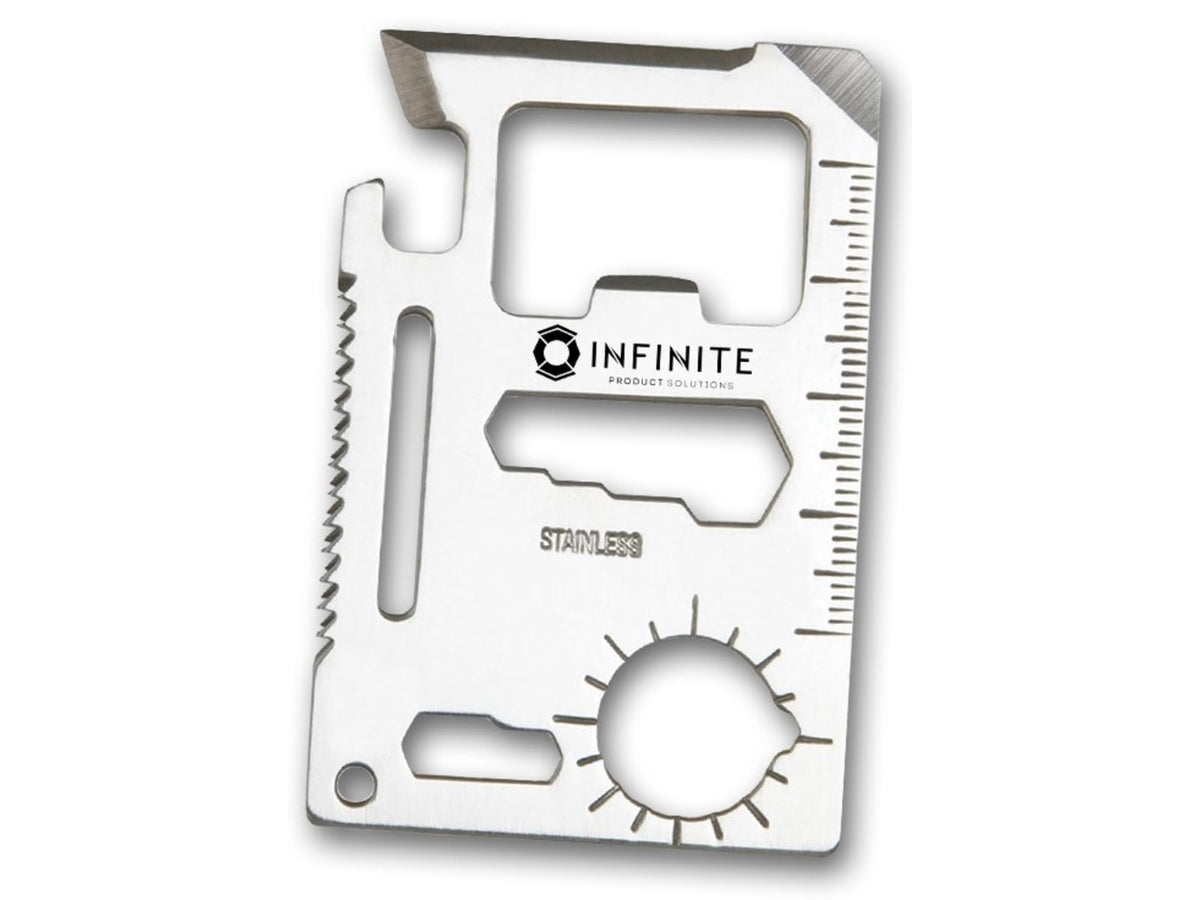 Infinite Product Solutions 11 In 1 Multi Tool Card Polished Stainless Steel CCMULTI111