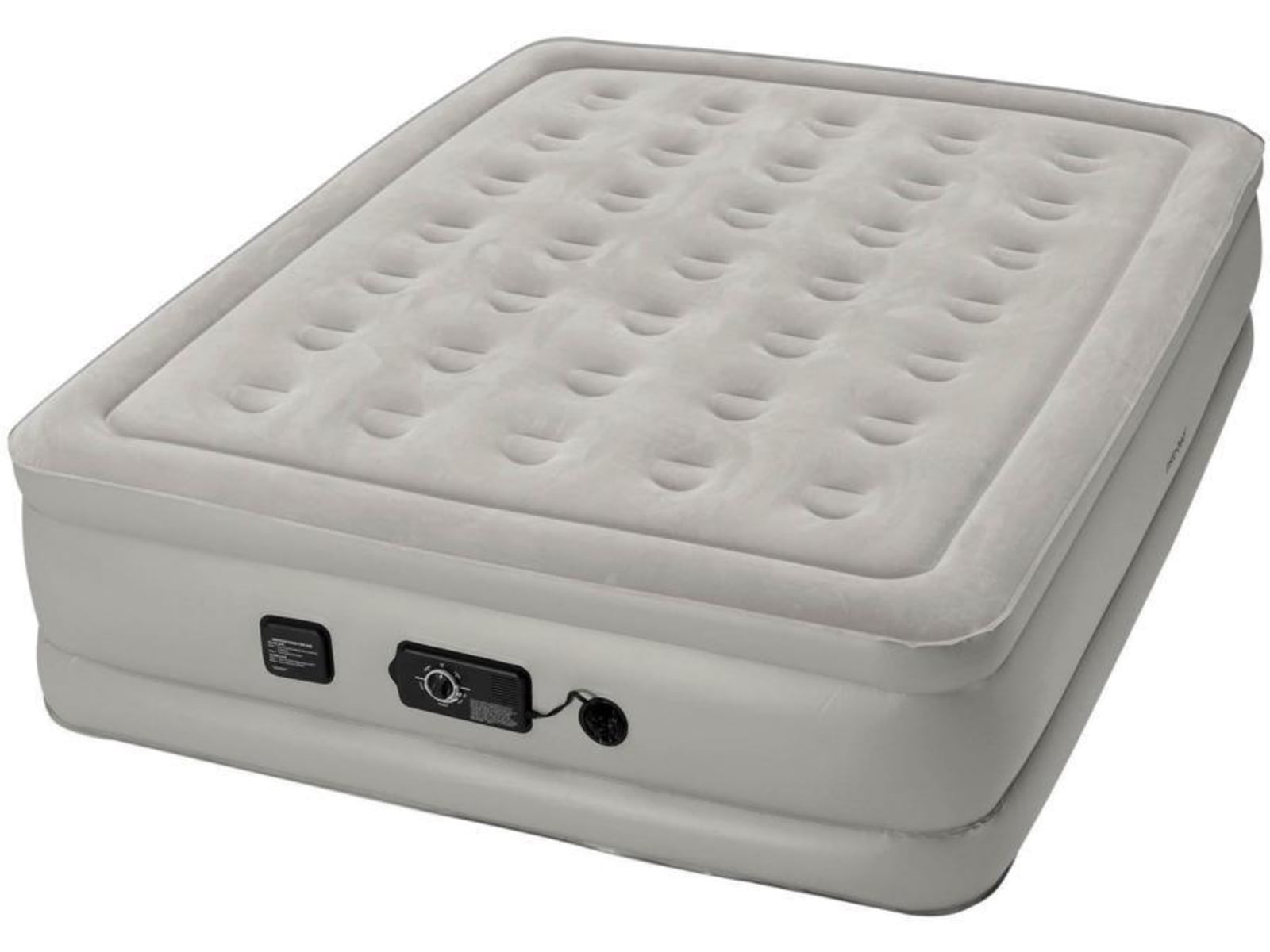 Insta-Bed 18in Raised Matress w/ NeverFLAT Pump Gray Queen 840017G