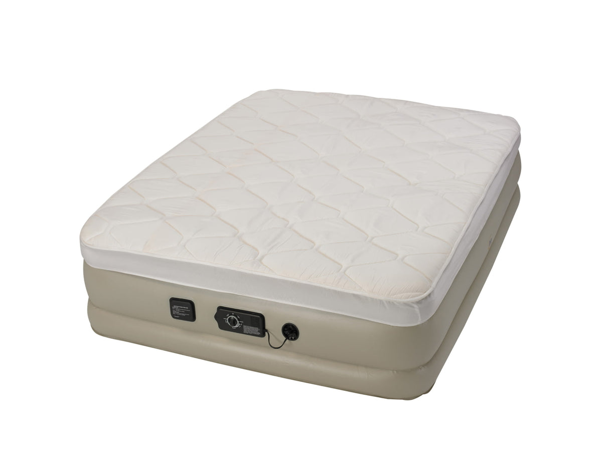 Insta-bed Raised 18 in Queen Pillow Top Air Mattress with NeverFlat Pump