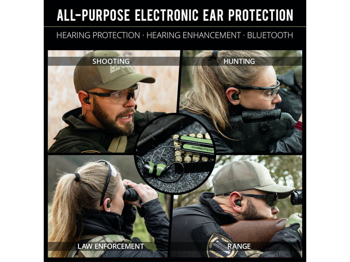 ISOtunes Sport Advance BT 2.0 Protective Ear Plugs 26 dB 1 Pair OD Green Universal