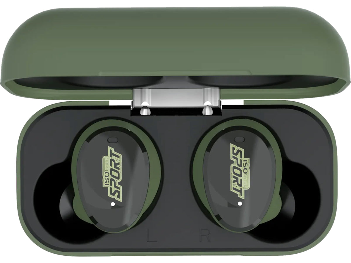 ISOtunes Sport CALIBER BT Tactical Earbuds with True Wireless Bluetooth 25 NRR OD Green IT-17