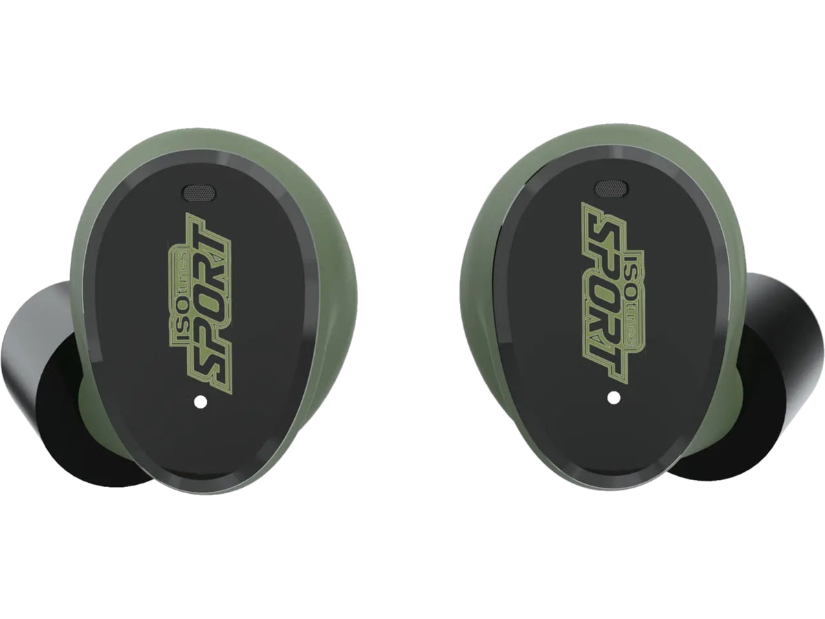ISOtunes Sport CALIBER BT Tactical Earbuds with True Wireless Bluetooth 25 NRR OD Green IT-17