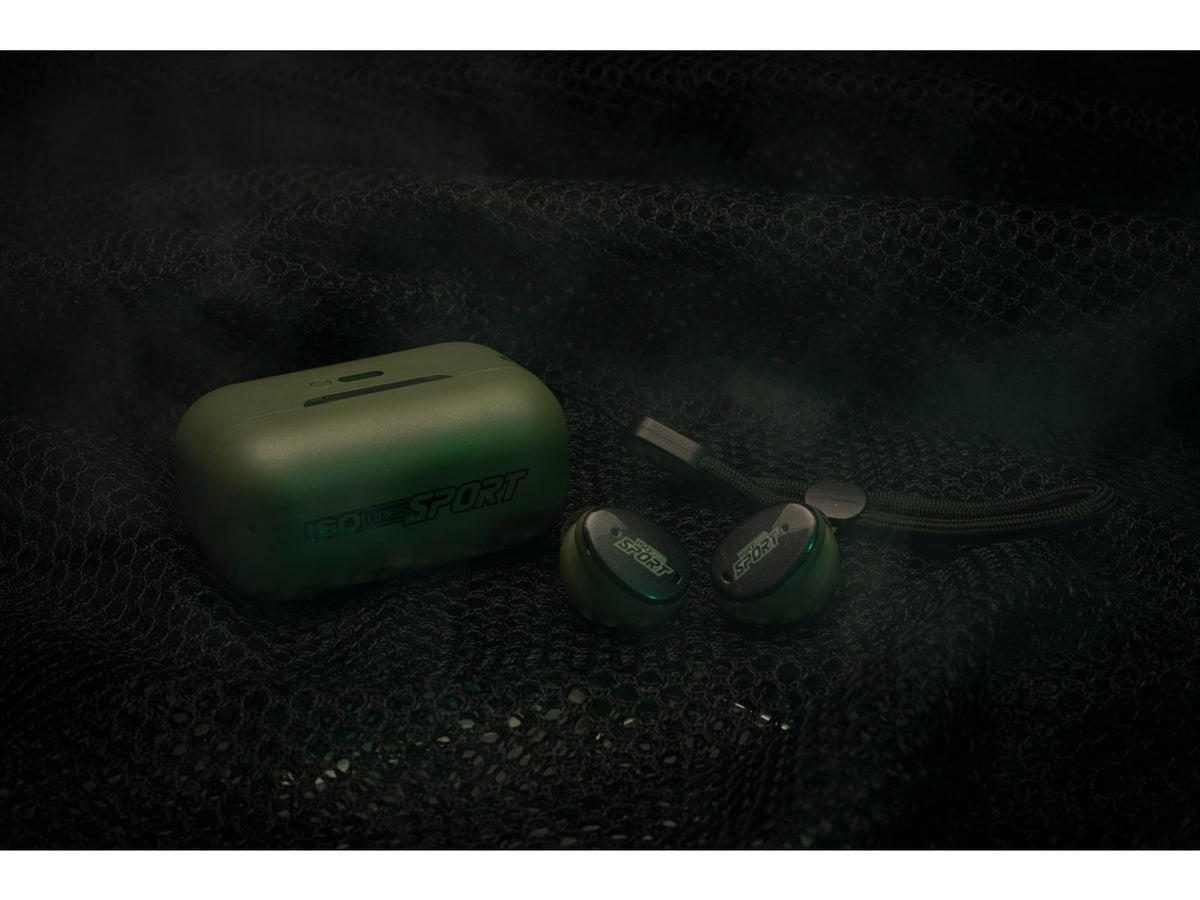 ISOtunes Sport CALIBER BT Tactical Earbuds with True Wireless Bluetooth 25 NRR OD Green IT-17