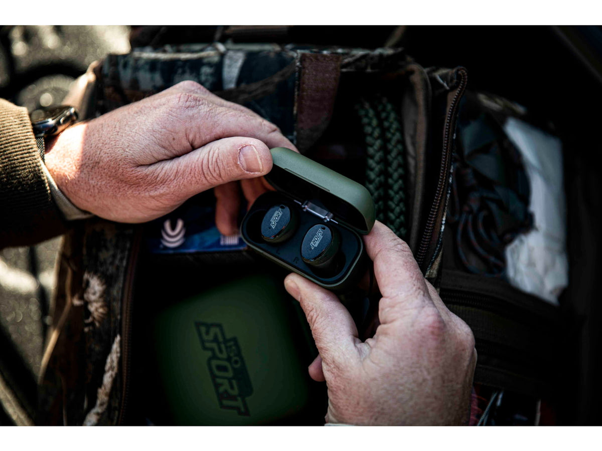 ISOtunes Sport CALIBER BT Tactical Earbuds with True Wireless Bluetooth 25 NRR OD Green IT-17