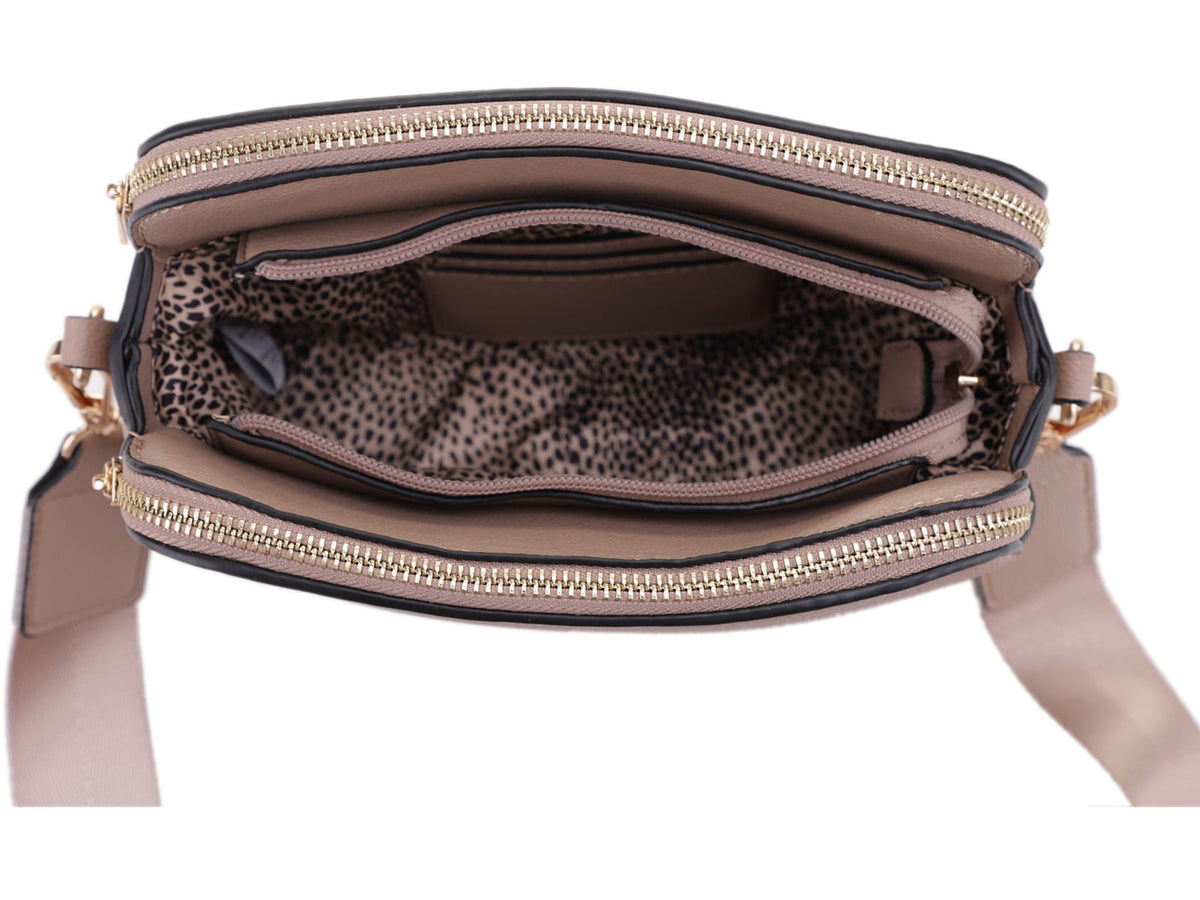 Jessie & James Suzie Compact Concealed Carry Crossbody Bag Taupe SMC95832AZ TP