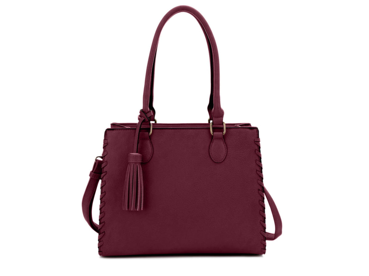 Jessie & James Lioness Concealed Carry Satchel Bag Wine SMC60077A WN