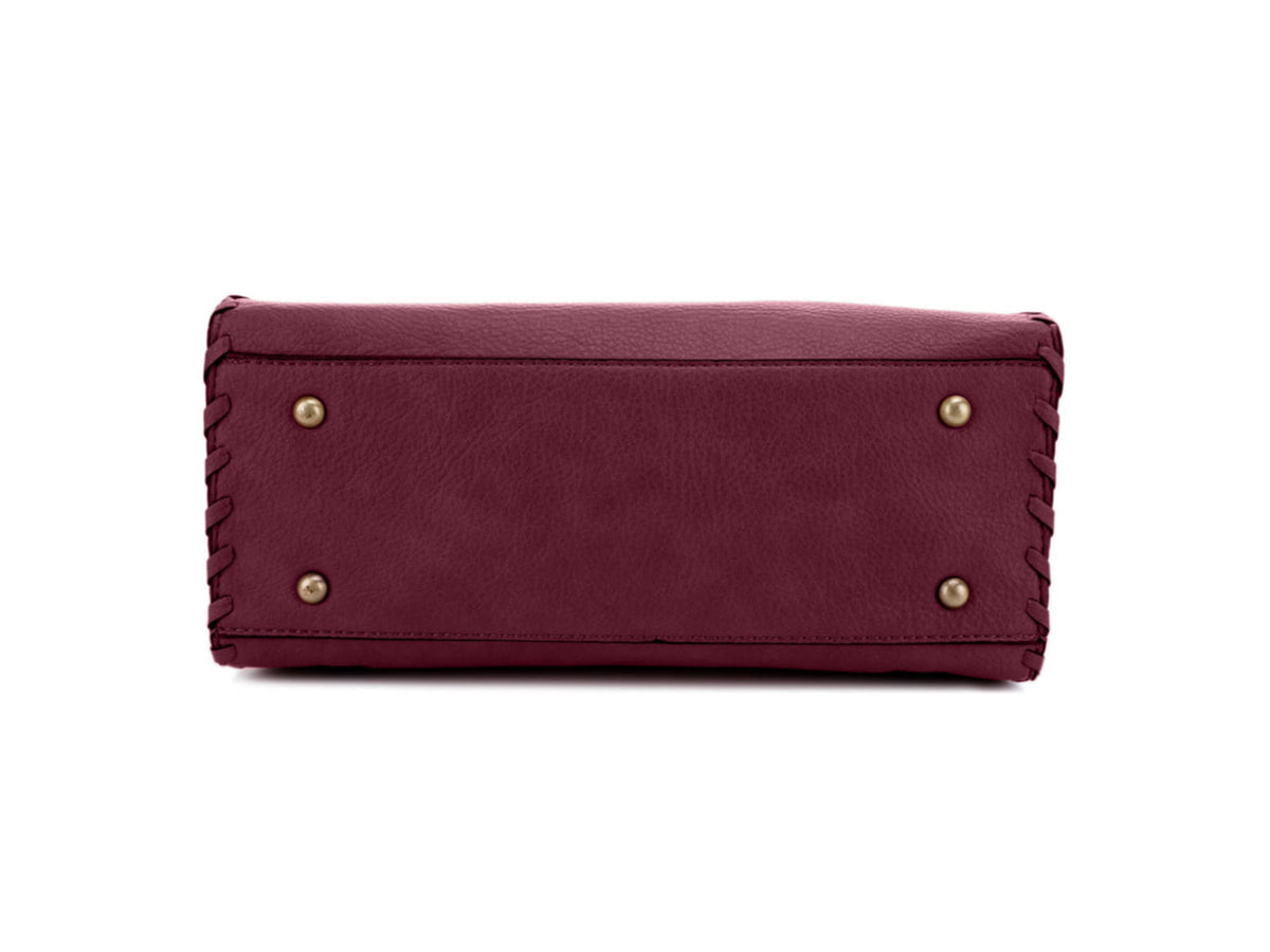 Jessie & James Lioness Concealed Carry Satchel Bag Wine SMC60077A WN