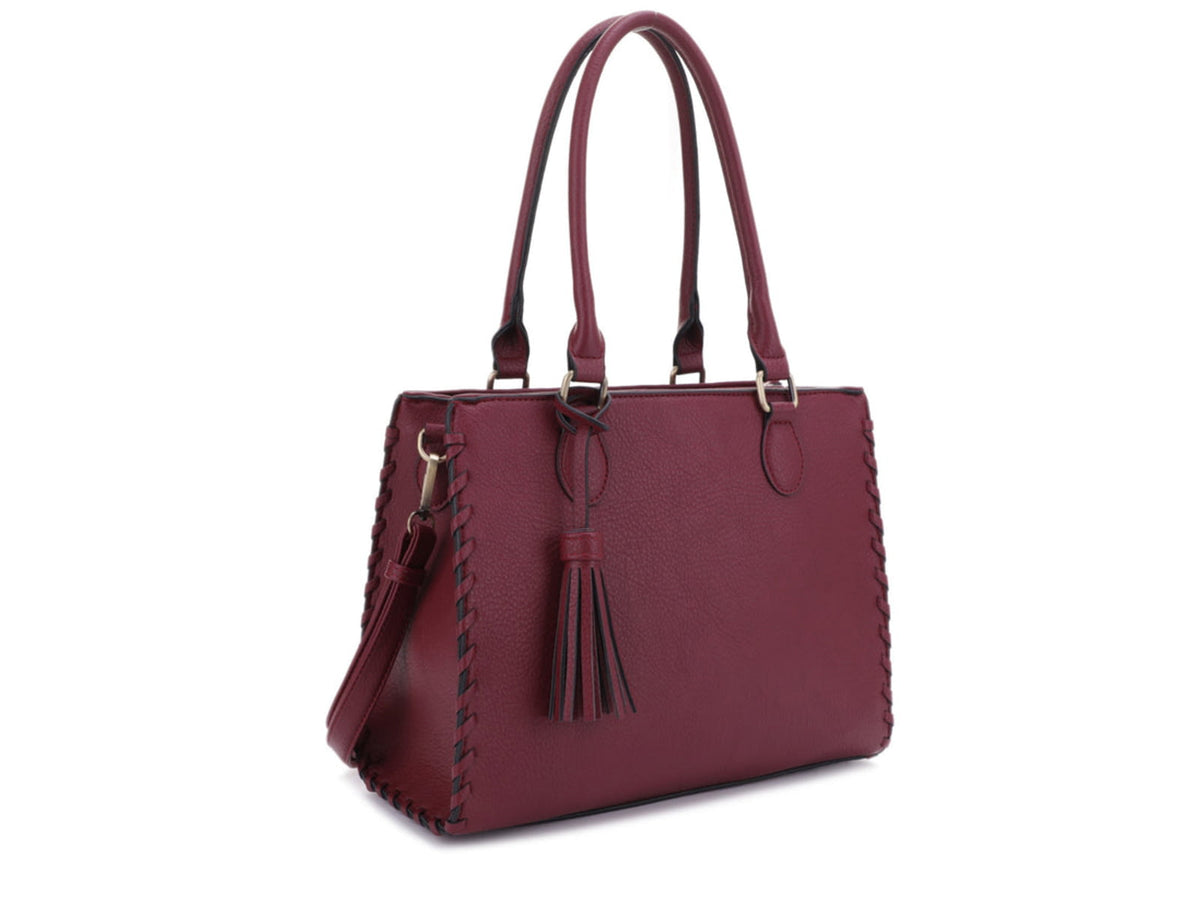Jessie & James Lioness Concealed Carry Satchel Bag Wine SMC60077A WN
