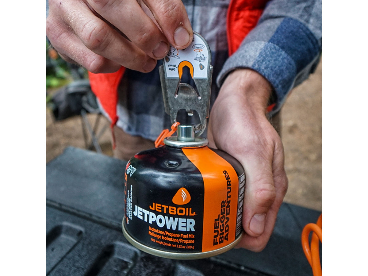 Jetboil CrunchIt Fuel Canister Recycling Tool Silver/Orange CRUNCH
