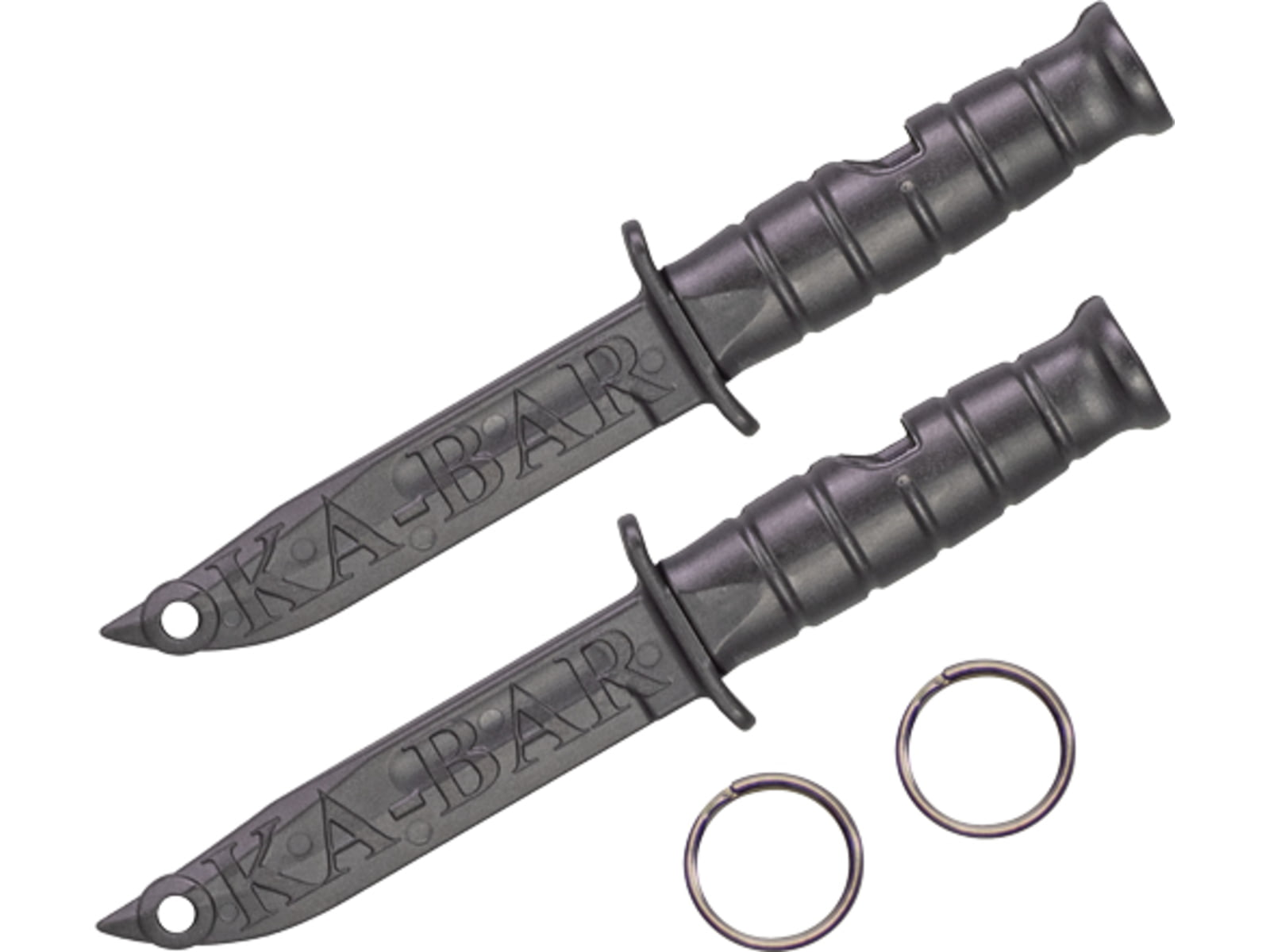 Ka-bar Knives Ka-bar Emergency Whistle 2-pk W/ Nickel Plated Key Rings