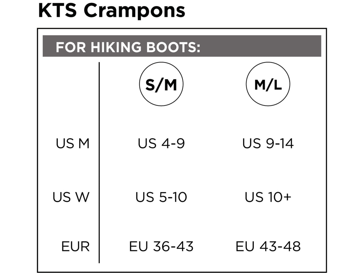 Kahtoola KTS Hiking Crampons Red Small/Medium KT01001
