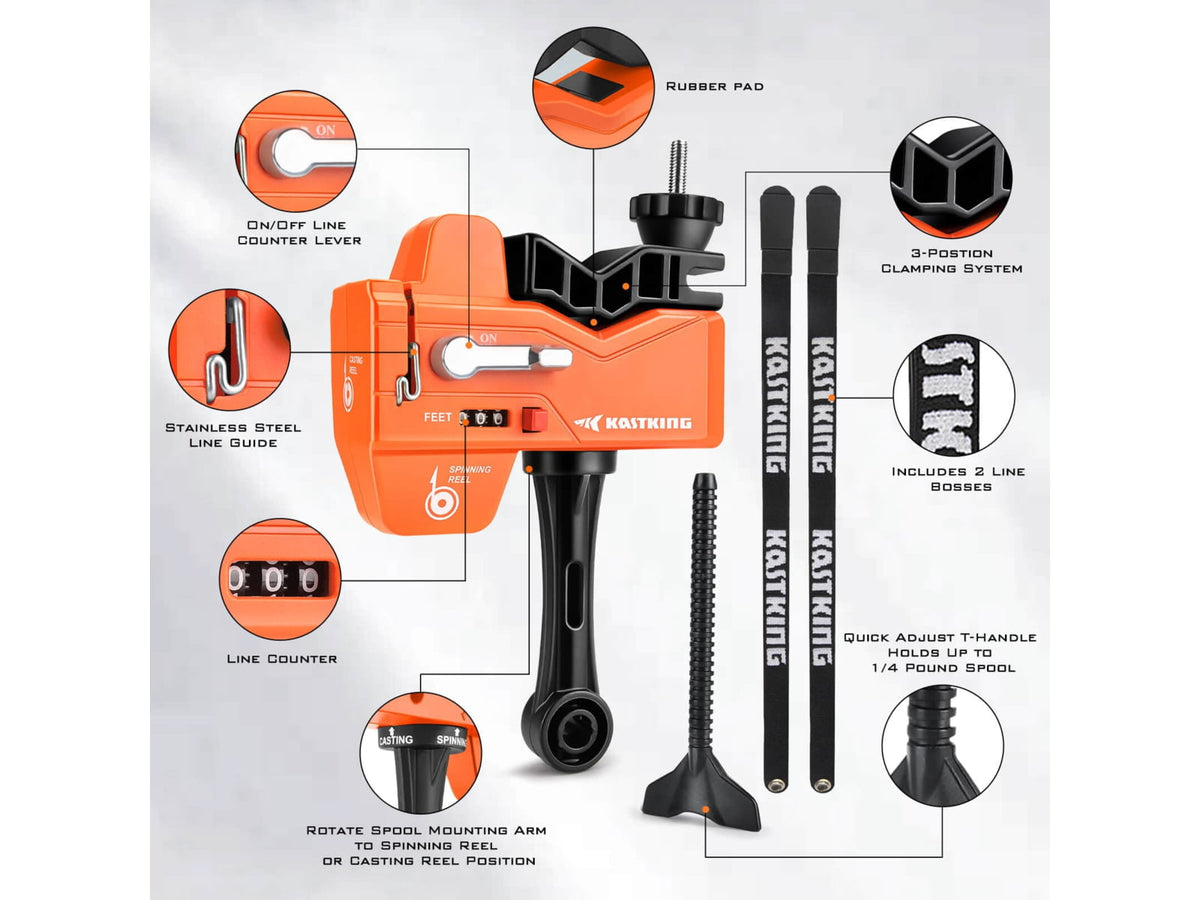 Kast King Kalibrate Line Spooler Orange/Black KKTALIMSPLKBLCOR